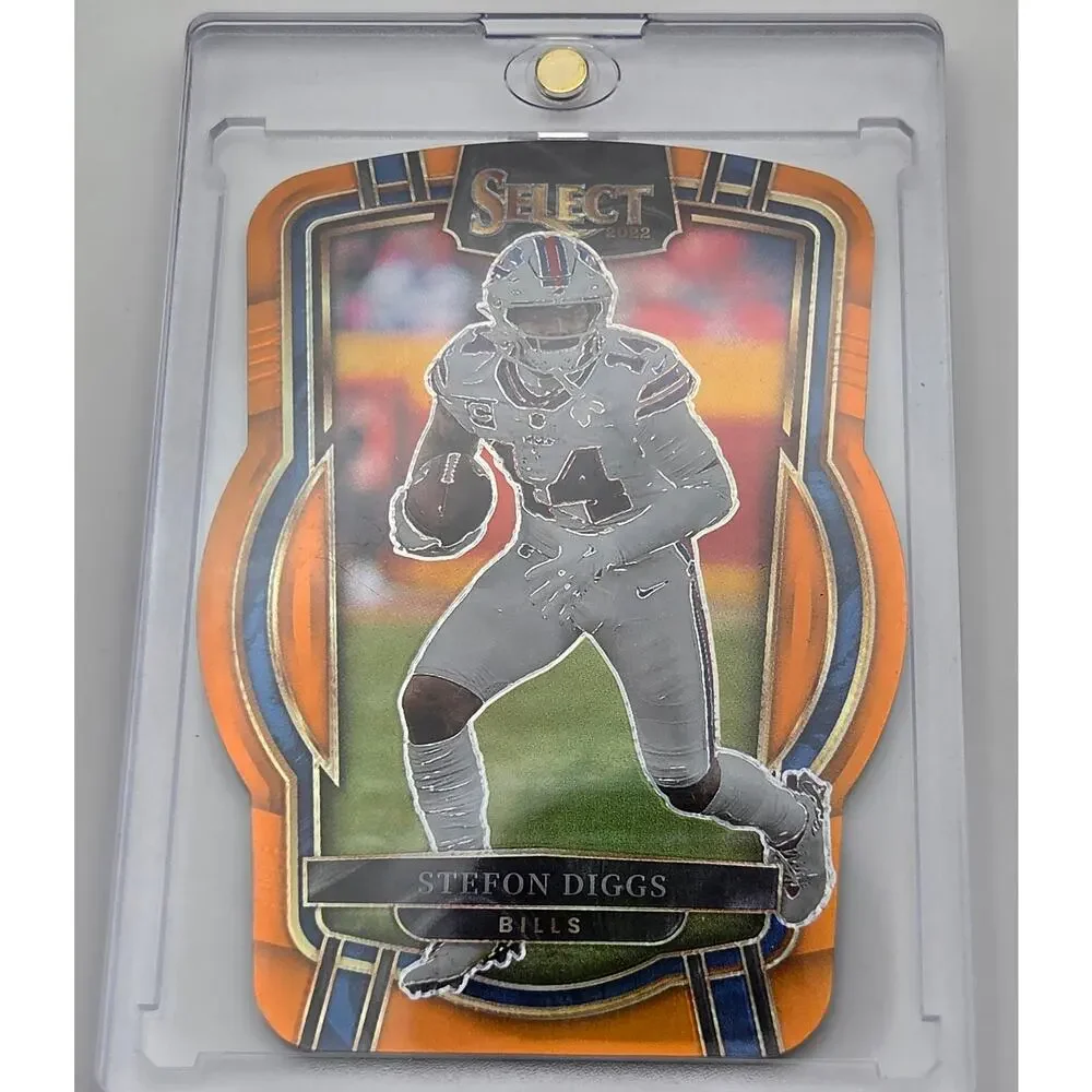 Select Stephon Diggs Bills Die-Cut Orange Prizm 061/199 2022 NM In Hard Case - Picture 2 of 5